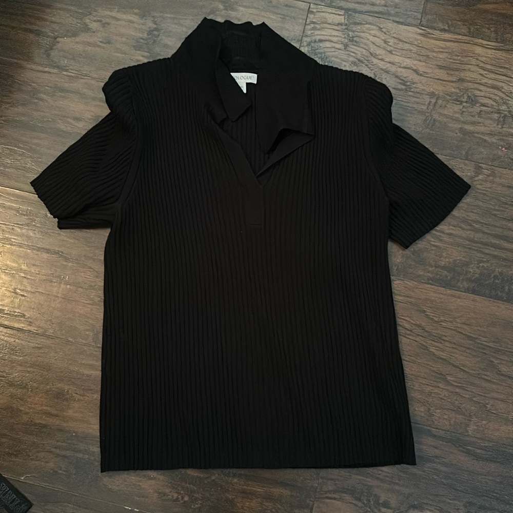 Black Knit Polo